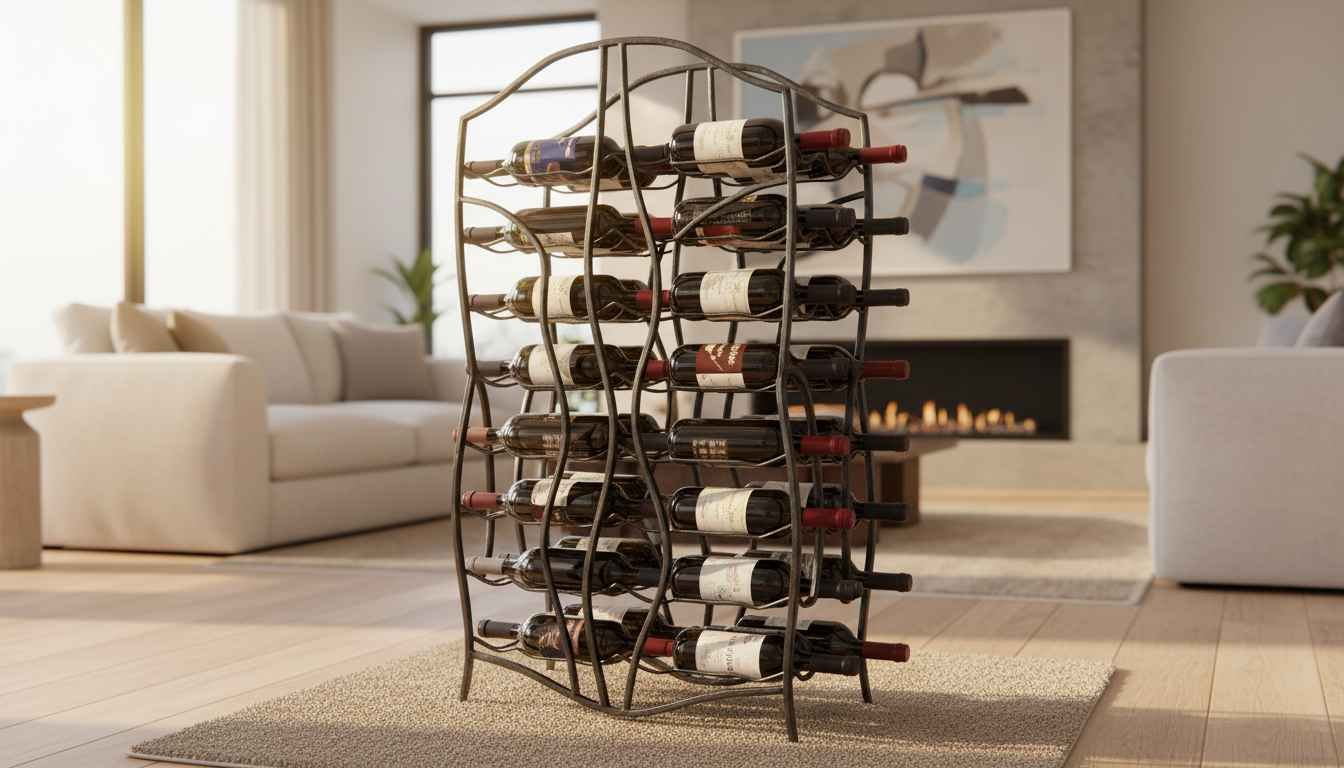 decorative metal wine racks for home